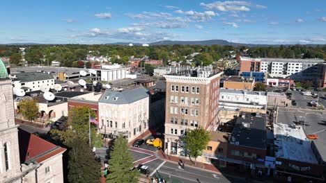 Harrisonburg-Virginia-aerial-over-courthouse-during-pride-rally