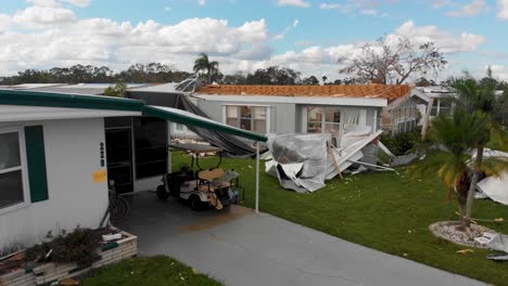 4K-Drone-Video-of-Mobile-Home-with-Roof-Removed-by-Hurricane-in-Florida---38