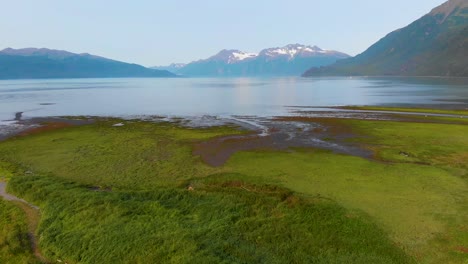 4K-Drohnenvideo-Des-Shoup-Bay-State-Marine-Park-Jenseits-Von-Port-Valdez-In-Valdez-Ak-Während-Eines-Sonnigen-Sommertages