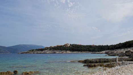 Peaceful-View-Of-Emplisi-Beach-In-Erisos,-Greece