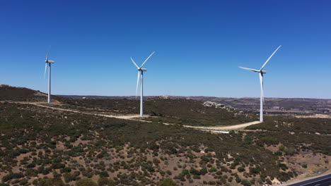 Large-wind-turbines-alternative-clean-energy-California-drone-orbit