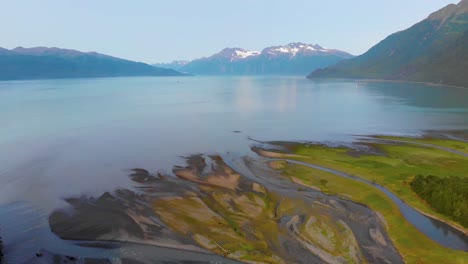 4K-Drohnenvideo-Des-Shoup-Bay-State-Marine-Park-Jenseits-Von-Port-Valdez-In-Valdez-Ak-Während-Eines-Sonnigen-Sommertages
