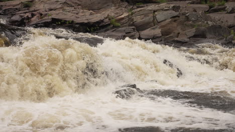 Slow-motion-white-water-rapids-rushing-down-a-river-in-a-violent-force
