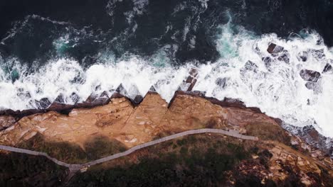 Sydney-Australia-Bouddi-Beach-Drone-Birdseye-Pan-Left