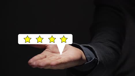 four-star-rating-feedback-icon.-Concept-of-satisfaction