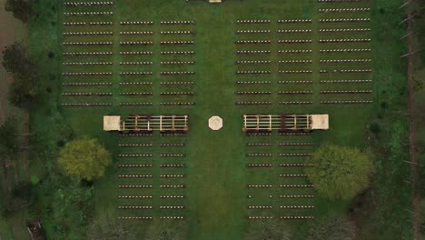 Vista-Aérea-Del-Cementerio-De-Guerra-De-Centeno-En-Normandía