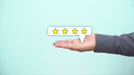 hand-shows-four-star-rating-feedback