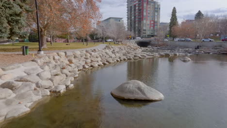 Push-over-Truckee-River-at-a-city-park-in-Reno-Nevada