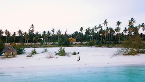 Smooth-slow-motion-panorama-curve-flight-drone-shot-of-people-walk-on-the-beach-Paradise-film-shot-on-zanzibar-at-africa-tanzania-in-2019-Cinematic-wild-nature-aerial-filmed-in-1080-by-Philipp-Marnitz