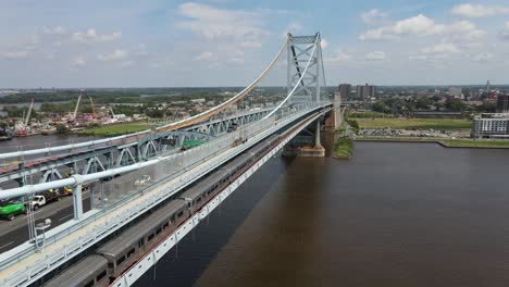 Drone-view-of-PATCO-Speedline-Train-crossing-the-Ben-Franklin-Bridge-from-Philadelphia-to-New-Jersey
Shot-on-DJI-Mavic-Air-2-in-4K,-color-is-D-Cinelike-Shot-in-29