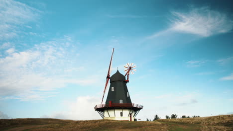 Beautiful-century-Old-traditional-Windmill-on-Island-FanÃ¸-in-Denmark