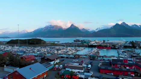 4K-Drone-Video-of-Port-Valdez-in-Valdez,-Alaska-during-Sunny-Summer-Day