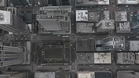 Top-down-aerial-of-Seattle's-Pike-Place-neighborhood
