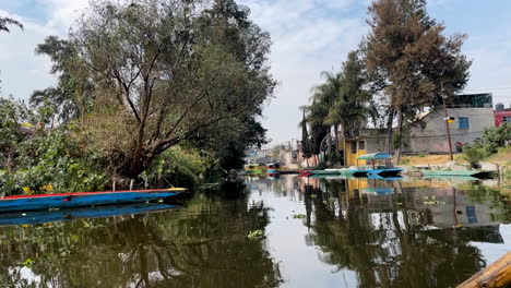 shot-of-abandoned-houses-and-island-in-Xochimilco
