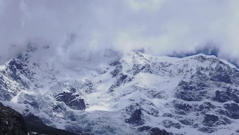 Zoom-out-snow-capped-huascaran-mountain-,-Ancash,-Peru---UHD
