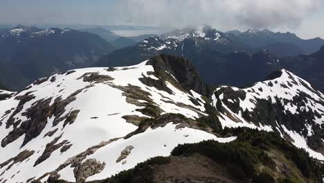 Snowy-Aerial-Mountain-Mount-5040,-Vancouver-Island,-Canada