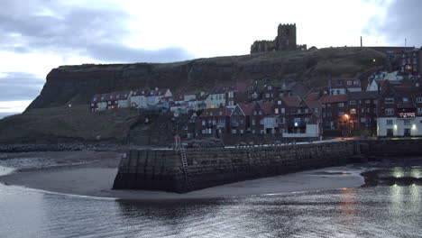 Whitby,-North-York-Moors,-Dawn-at-Harbour,-Boats---4k-Prores-422HQ,-BMPCC-Clip-13---Jan-2022