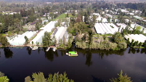 aerial-shot-from-Xochimilco-lake