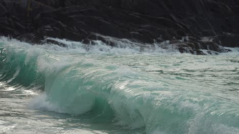 S-close-up-shot-of-the-waves-crashing-on-the-sandy-beach