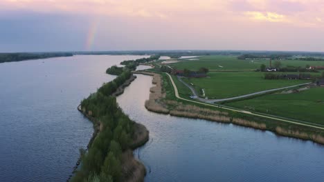 Arkemheen-polder-nature-reserve-with-rainbow-in-horizon