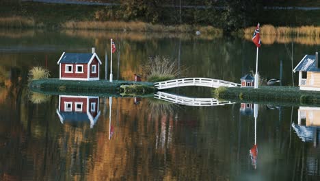 Una-Escena-Idílica-En-El-Parque-De-La-Ciudad-De-Finnsnes,-Noruega