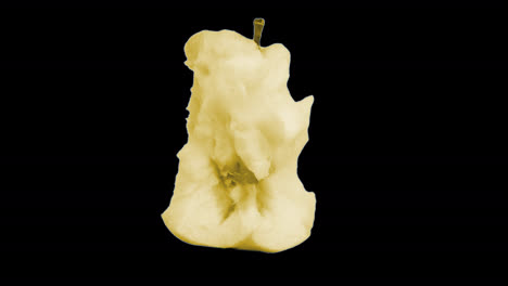 Essen-Eines-Frischen-Köstlichen-Goldenen-Apfels-Zeitraffer-Stop-Motion-Transparenter-Hintergrund-4k