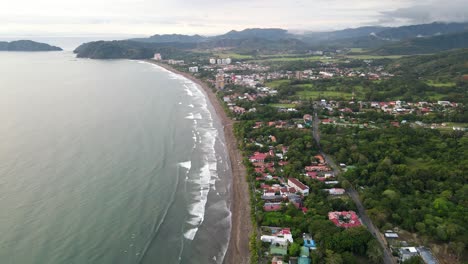 Jaco-Beach,-Costa-Rica,-Drone-Shot