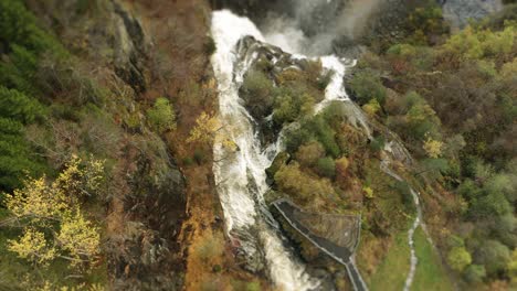Aerial-view-of-the-stunning-Skjerfossen-waterfall