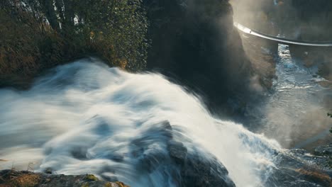Long-exposure-shot-of-the-Skjervfossen-waterfall