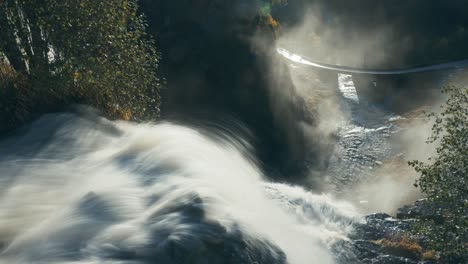Long-exposure-shot-of-the-Skjervfossen-waterfall