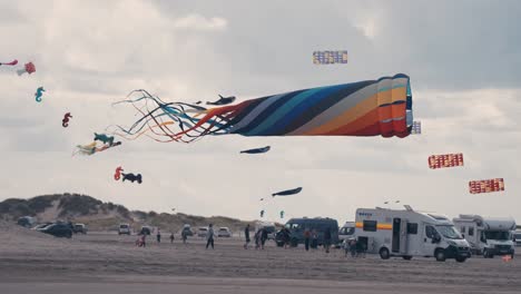 Famous-kite-festival-on-the-Romo-island,-Denmark