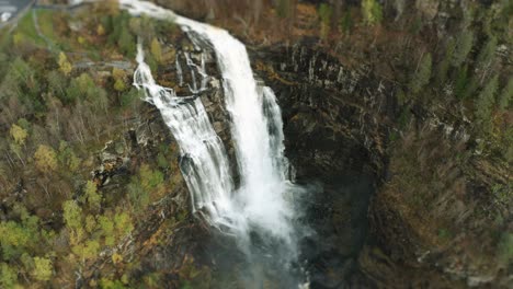 Arial-view-of-the-Skjerfossen-waterfall