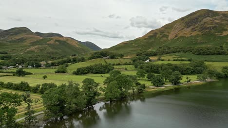 Aerial-drone-footage-of-Buttermere-is-a-lake-in-the-Lake-District-in-North-West-England