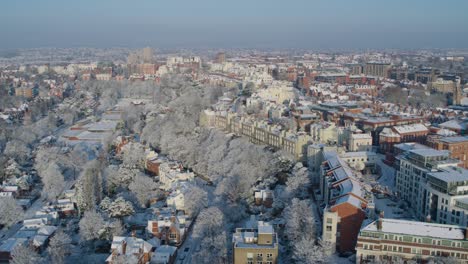 Aerial-establishing-shot-of-Nottingham-England-during-the-winter