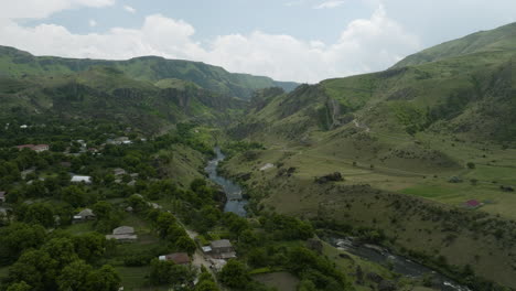Vista-Of-Picturesque-Town-In-Aspindza-Municipality,-Samtskhe-Javakheti-Region,-Georgia