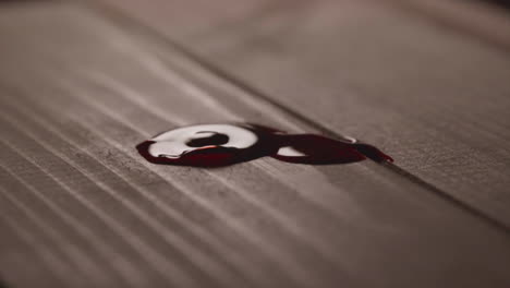 Sticky-Fresh-Human-Blood-Dripping-On-Wooden-Floor
