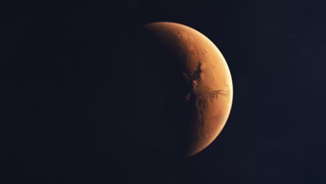 Realistic-Shot-of-Spinning-Around-the-Red-Planet-Mars