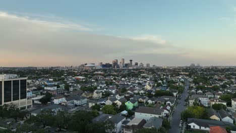 Luftaufnahme-Der-Vororte-In-Der-Nähe-Der-Stadt-New-Orleans
