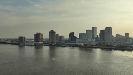 Aerial-approach-towards-downtown-area-of-New-Orleans