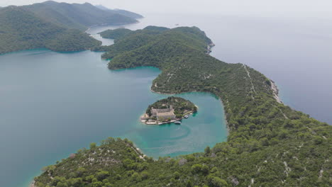 Luftaufnahme-Des-Nationalparks-Mljet-In-Kroatien,-Europa