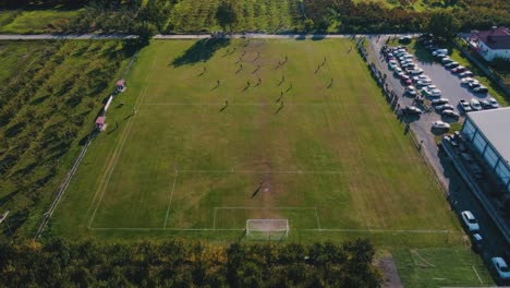 Aerial-footage-of-football-match