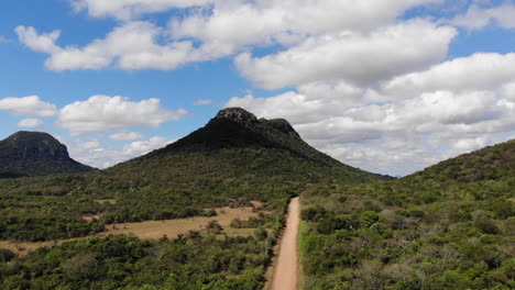 Beautiful-drone-shot-of-the-hills-of-Paraguari-on-a-sunny-day