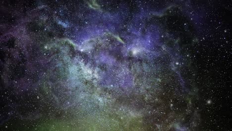 Vista-De-Las-Nubes-Nebulosas-A-La-Deriva-A-Través-Del-Universo,-El-Espacio-Profundo