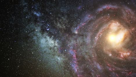 Vista-De-Galaxias-Moviéndose-Y-Expandiéndose-En-El-Universo-Oscuro