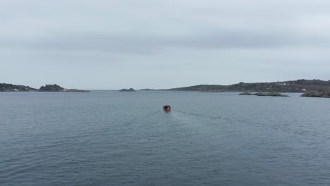 Old-wooden-boat-in-the-Norwegian-waters