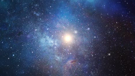 Vista-De-4k-De-Una-Estrella-Brillante-Que-Ilumina-El-Universo-Oscuro