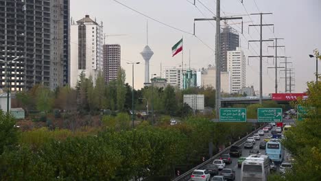 City-shots-of-the-capital-of-Iran,-Tehran
