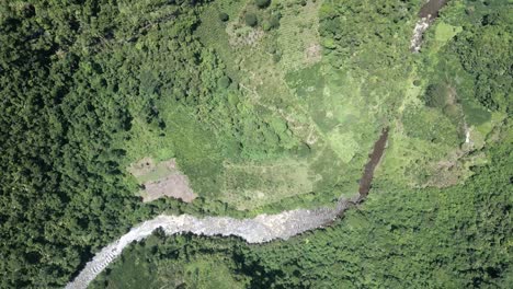 Top-down-view-of-Colombian-Magdalena-River-in-Colombia-highlands