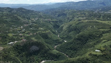 Coffee-plantations-near-San-Agustin,-Magdalena-River,-Colombia-in-the-state-of-Huila