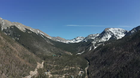 Aerial-view-in-Taos-Ski-Valley-New-Mexico-Off-Season
